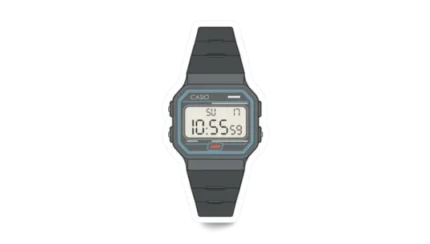 Casio Watch Sticker - Black